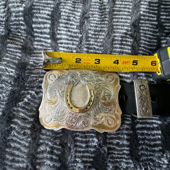 MONTANA SILVERSMITHS Buckle / STETSON Leather BELT - Picture 2 of 7
